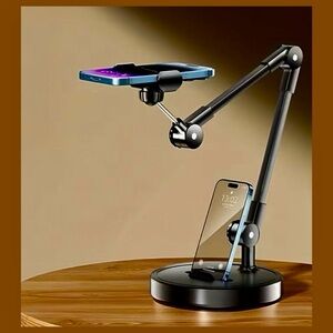Phones/Tablet Sturdy Iron Adjustable Metal Stand Multi-Angle Ideal for Streaming